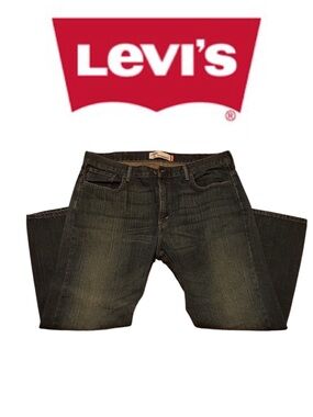 3/$30 Levi's 569 Loose Straight Jeans 38”w x 30” Dark Blue Denim Relaxed Fit
